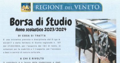 Borse di Studio per l'Anno Scolastico 2023/2024